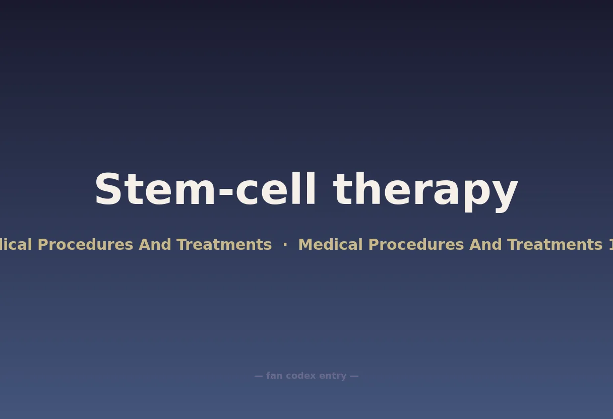 Stem-cell therapy