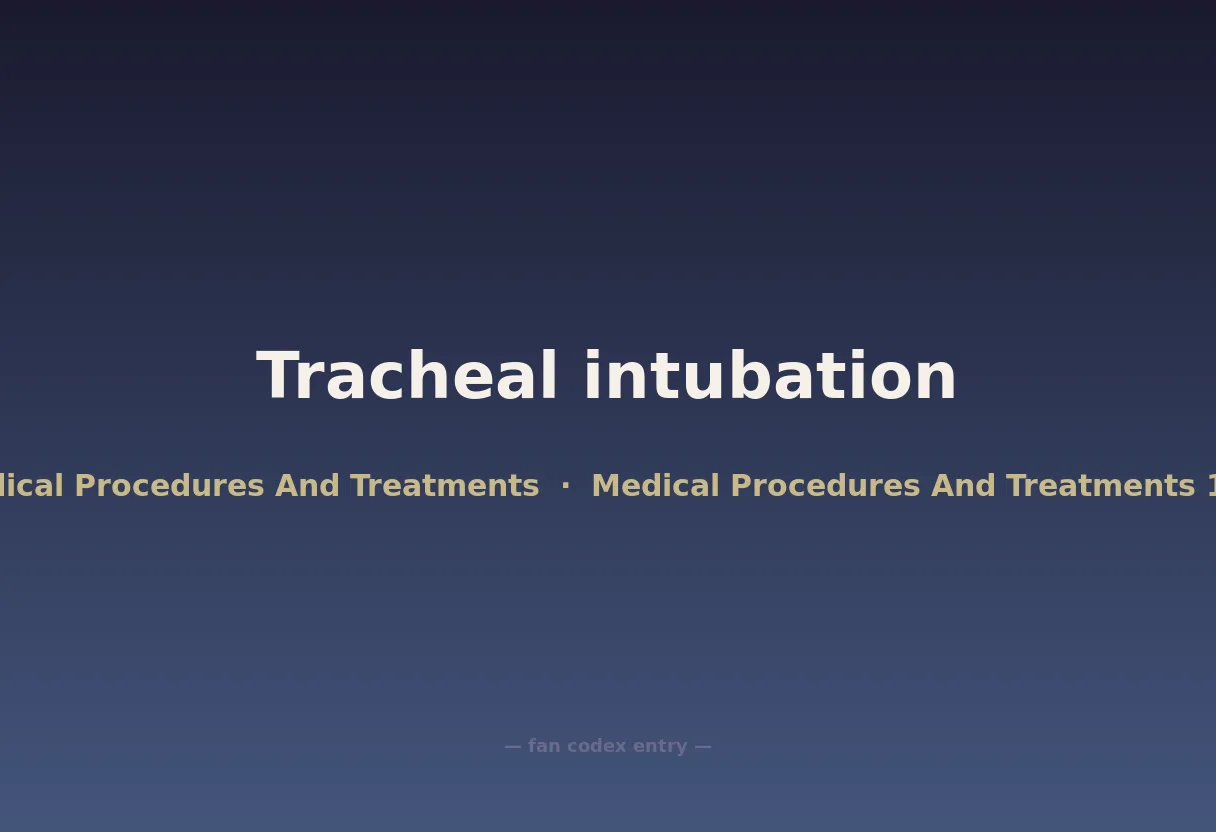 Tracheal intubation